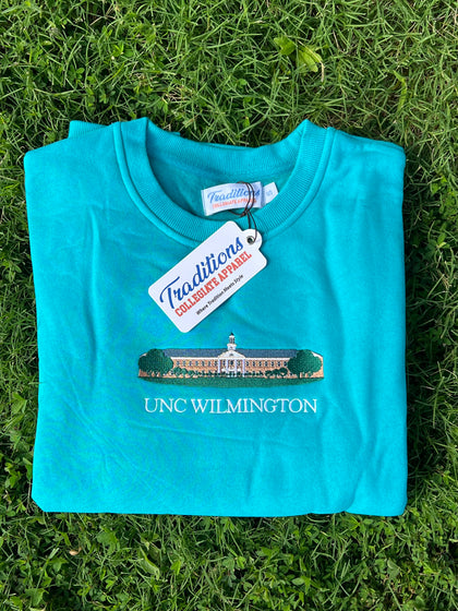 UNC Wilmington Crewneck - Teal (old 50/50 blend)