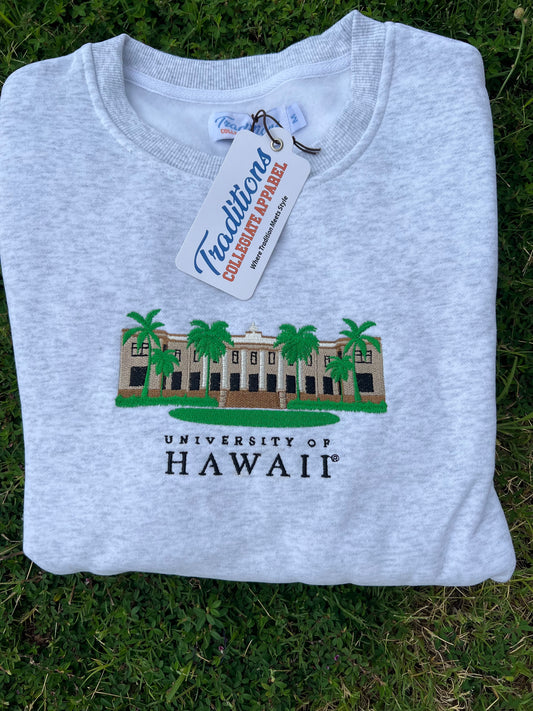 University of Hawaii Crewneck - Heather Grey