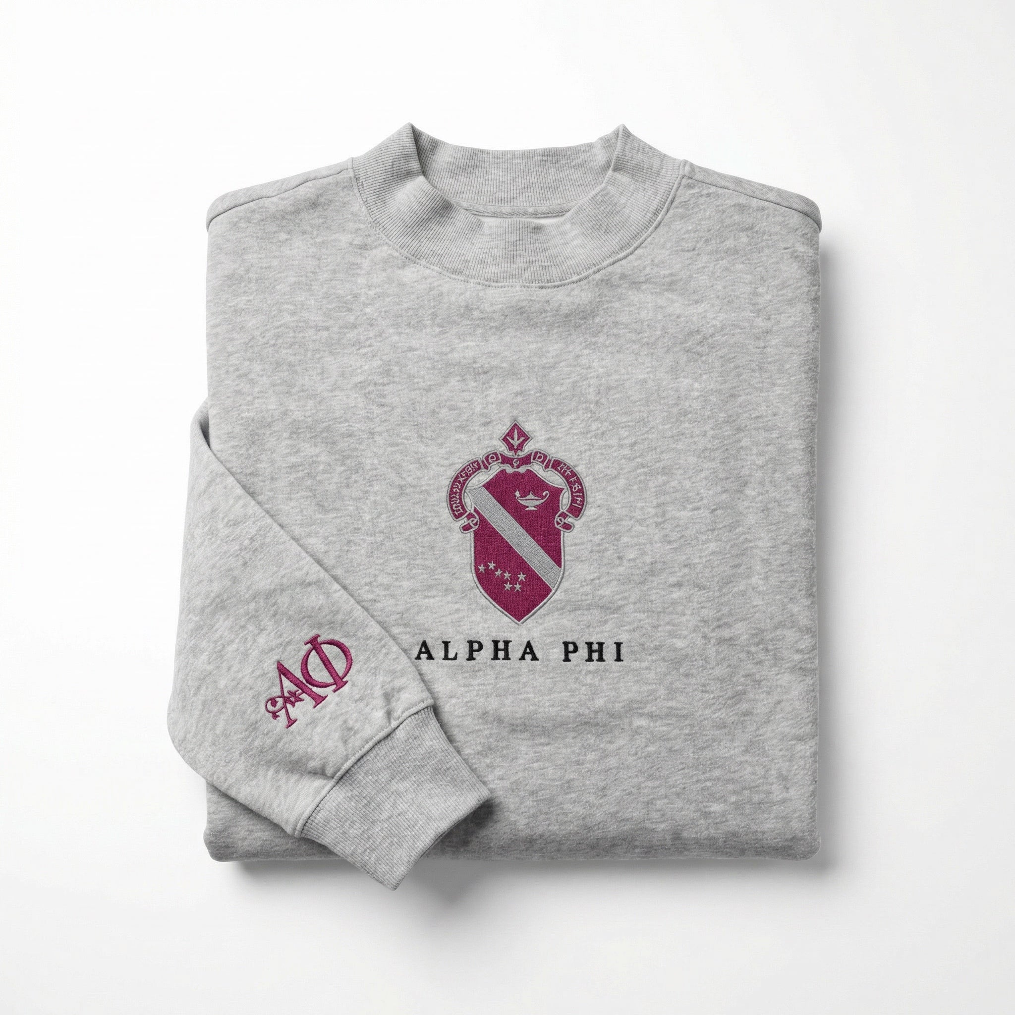 Alpha Phi Oversized Mock Neck – Traditions Collegiate Apparel