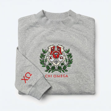 Chi Omega Oversized Mock Neck