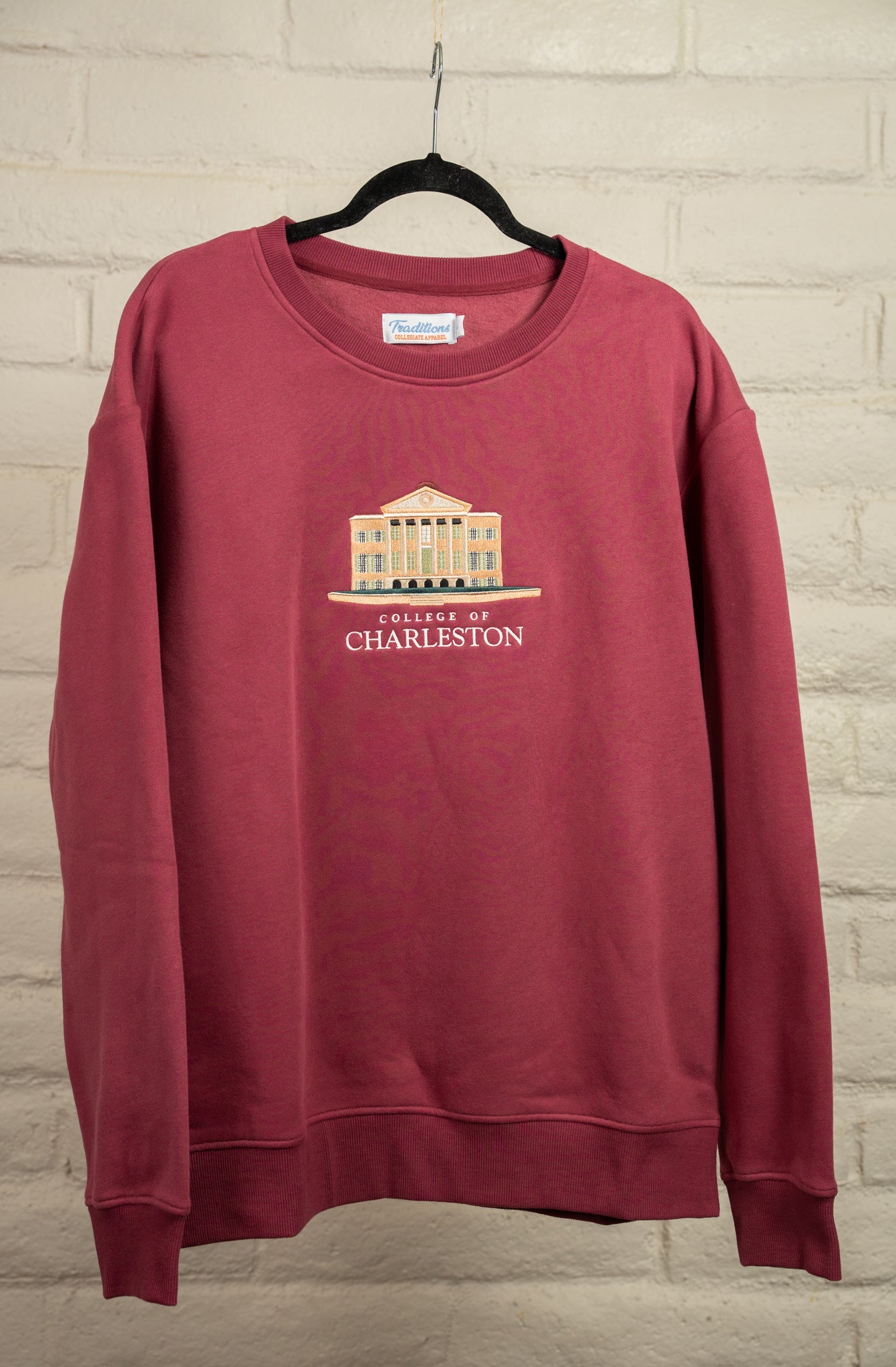 College of Charleston Crewneck - Light Maroon