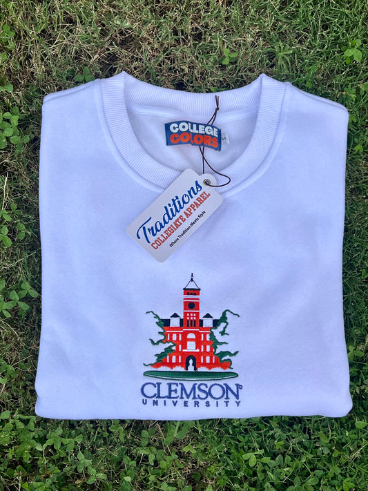 Clemson University Crewneck - White