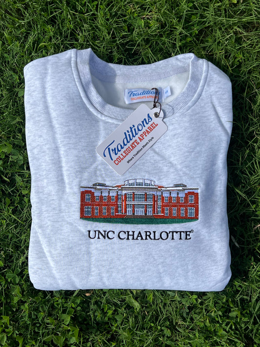 UNC Charlotte Crewneck - Heather Gray