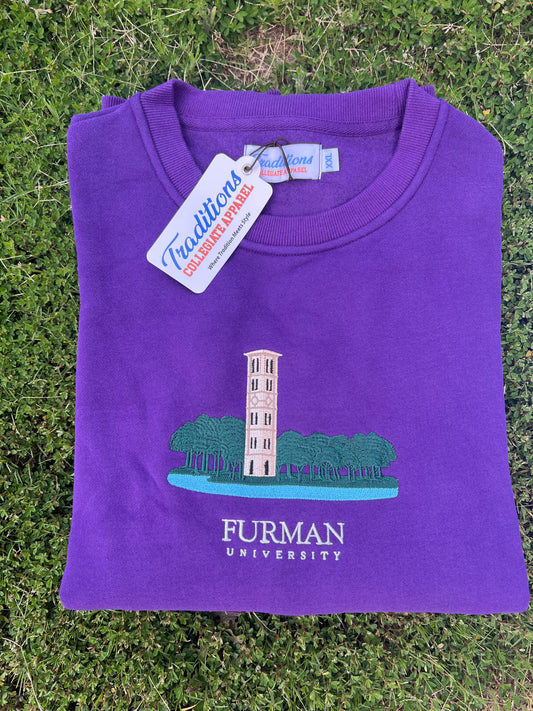 Furman University Crewneck - Purple