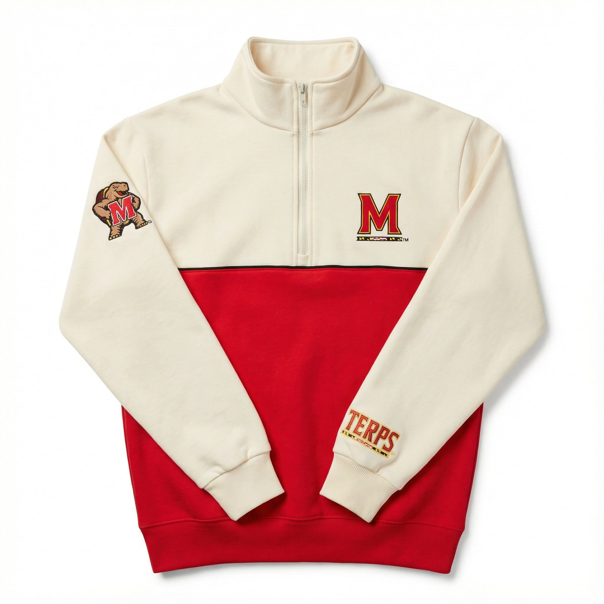 Maryland Quarter Zip Pullover | Embroidered Unisex Sweatshirt