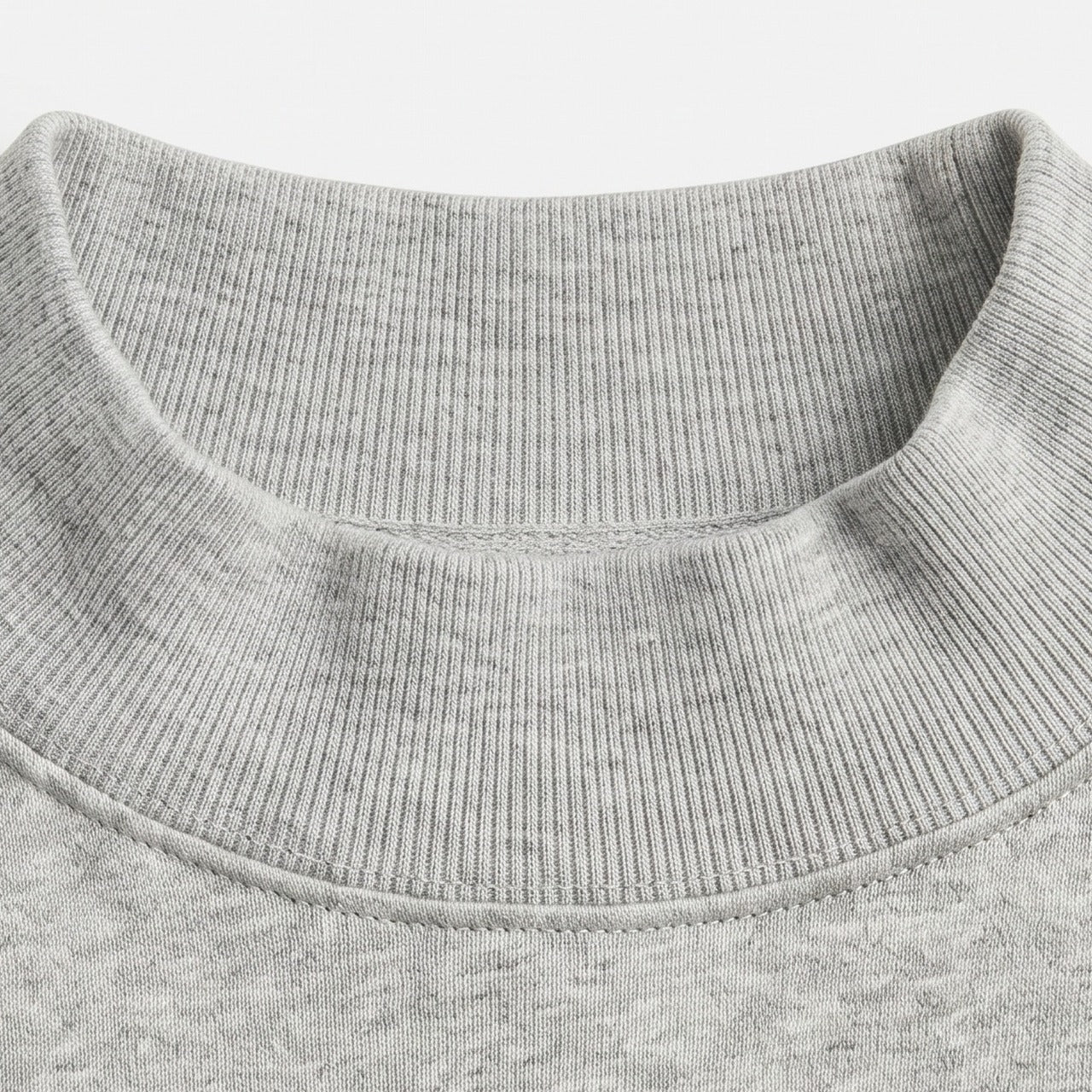 Johns Hopkins Mock Neck Sweatshirt | Embroidered Unisex | Heather Grey