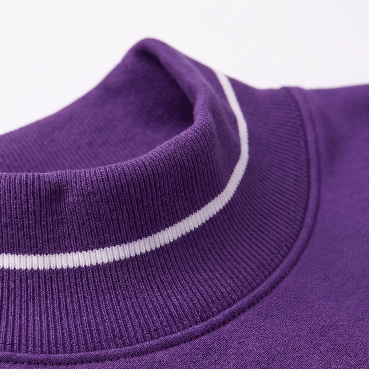 TCU Gameday Mockneck collar detail