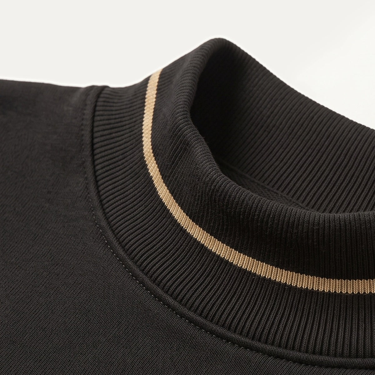 Vanderbilt Gameday Mockneck collar detail | Soft, low rib that sits open and relaxed