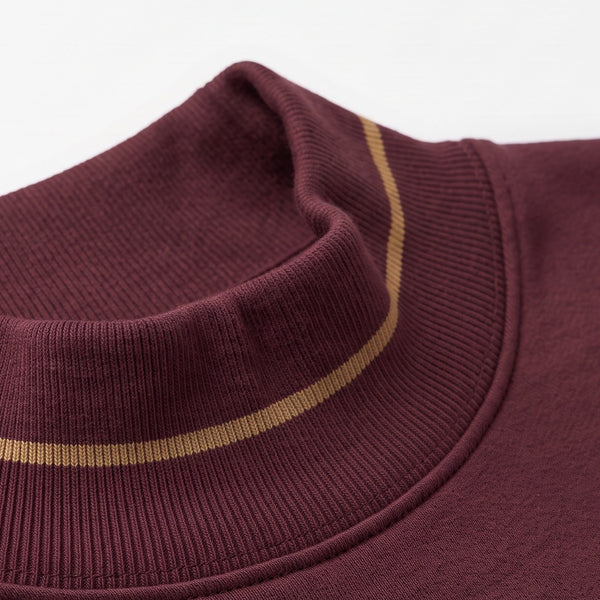 Texas State Gameday Mockneck collar detail | Soft, low rib that sits open and relaxed