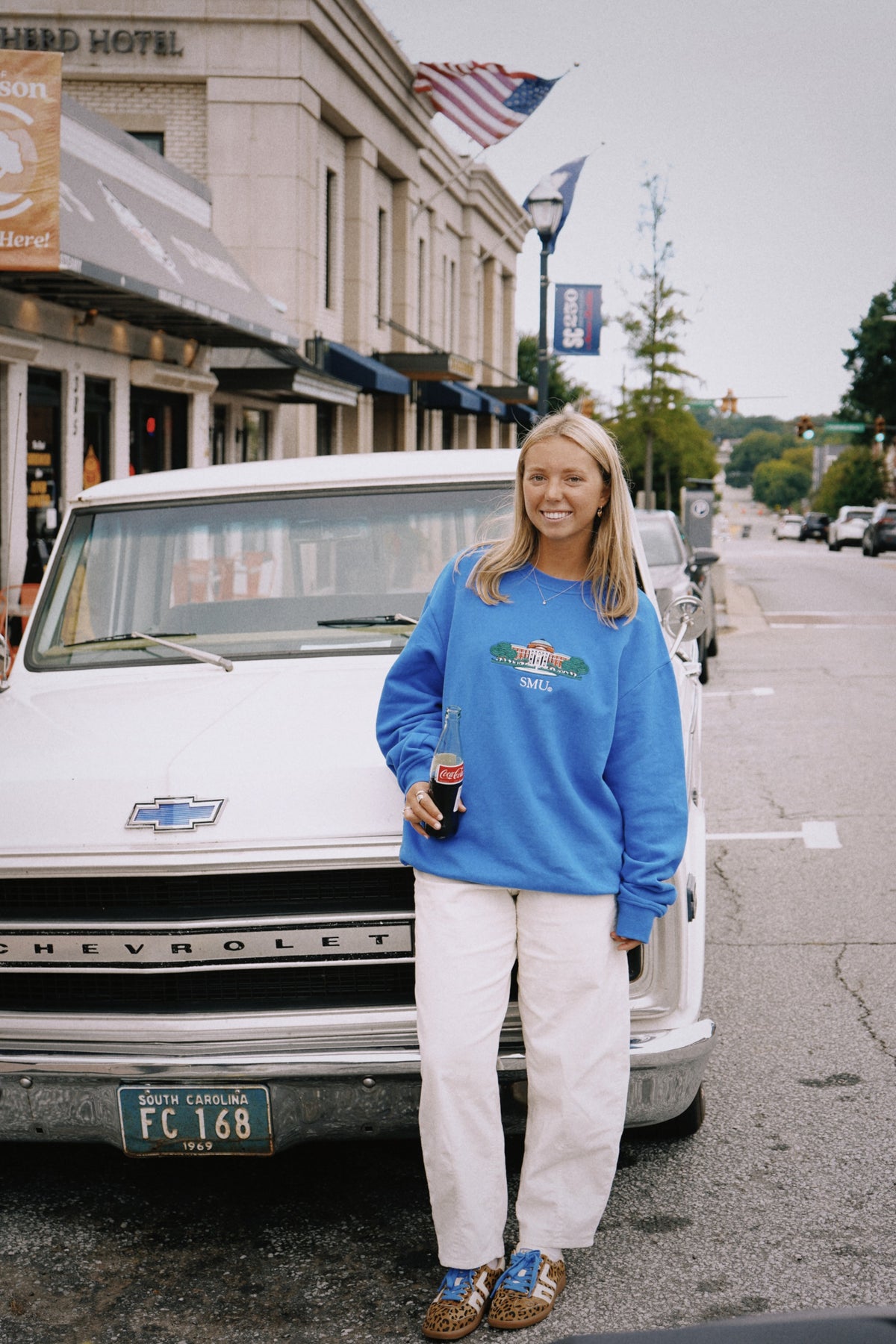 UAB Crewneck fit photo | Katie Beth is 5'3" wearing L