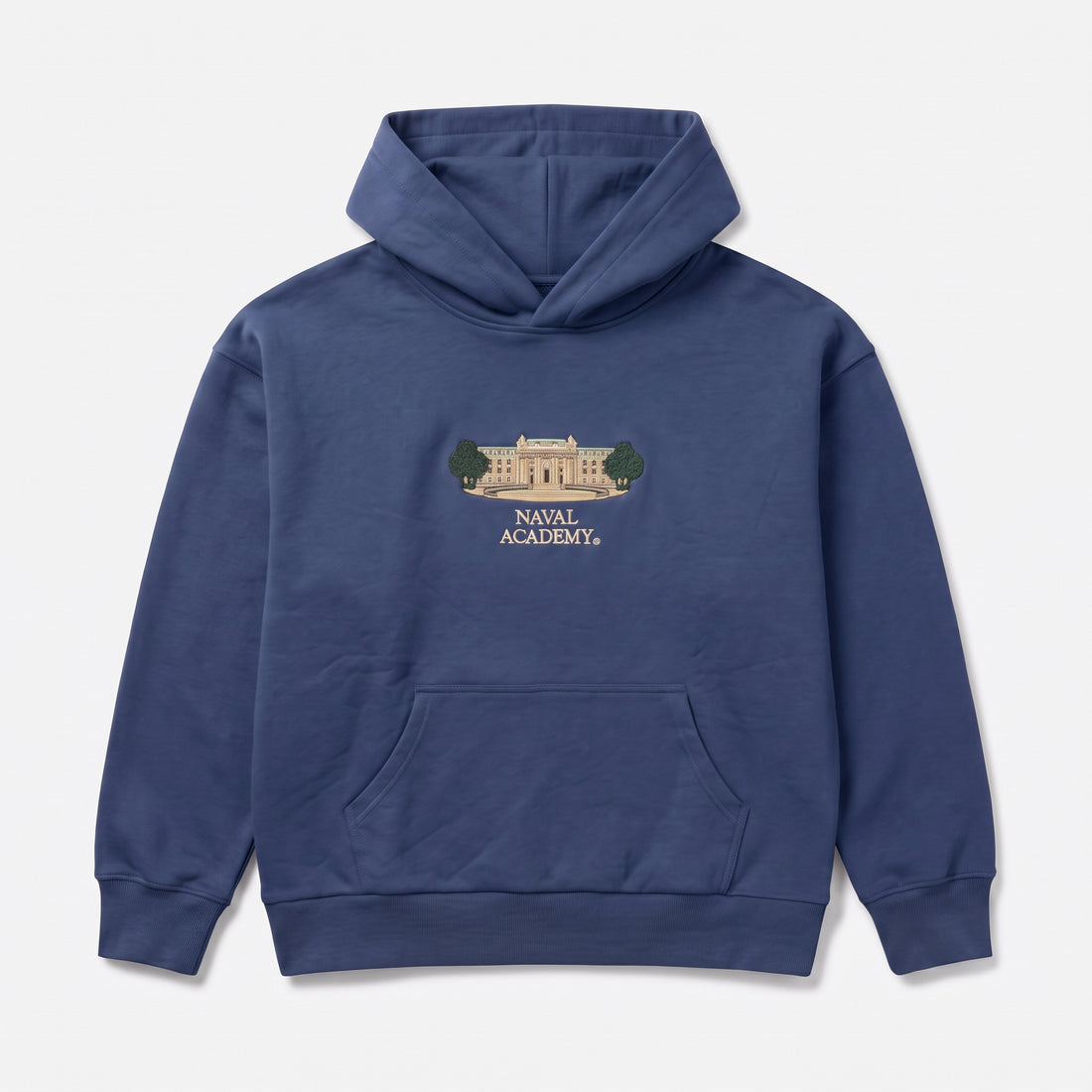 Navy Building Hoodie, front