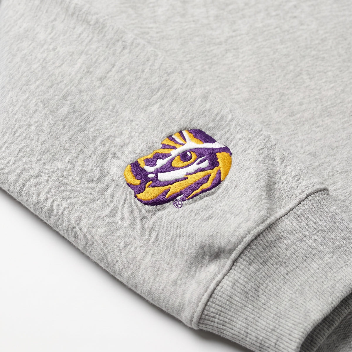 LSU Sideline Mockneck sleeve logo detail