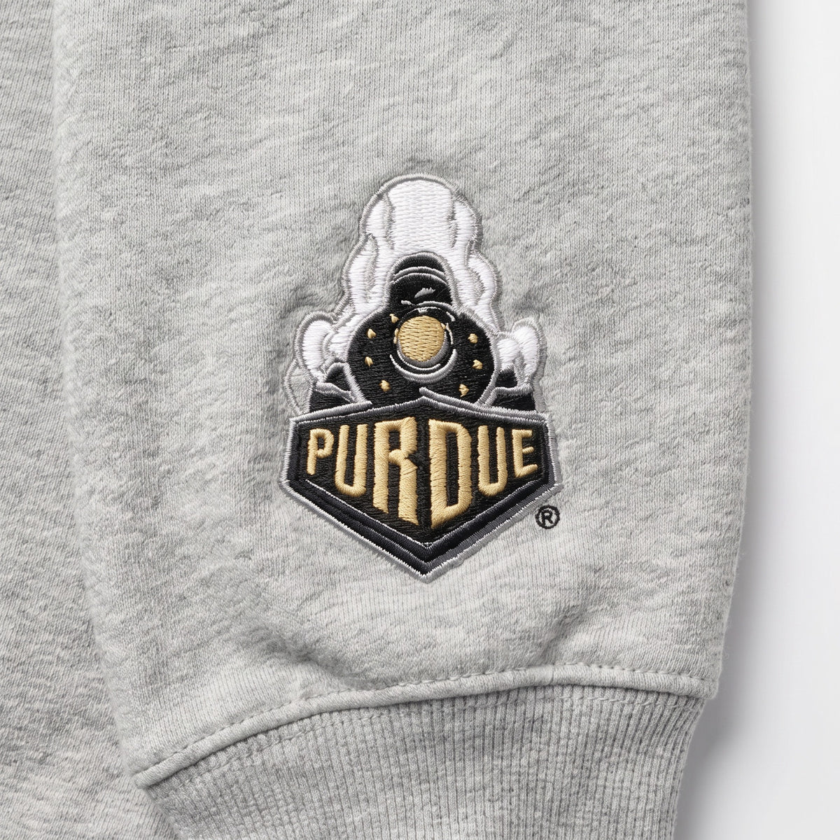 Purdue Sideline Mockneck sleeve logo detail