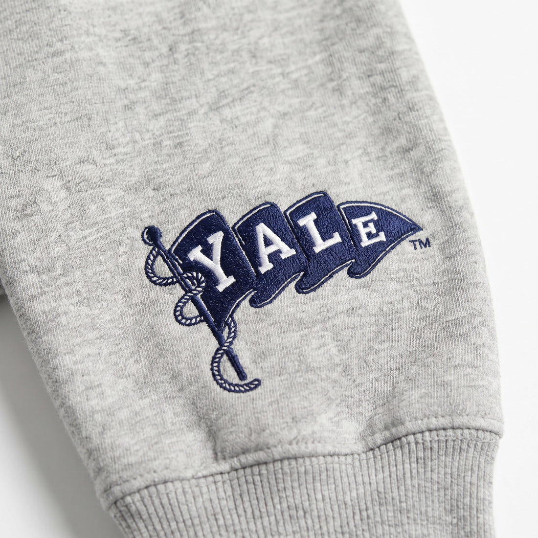 Yale Sideline Mockneck sleeve logo detail