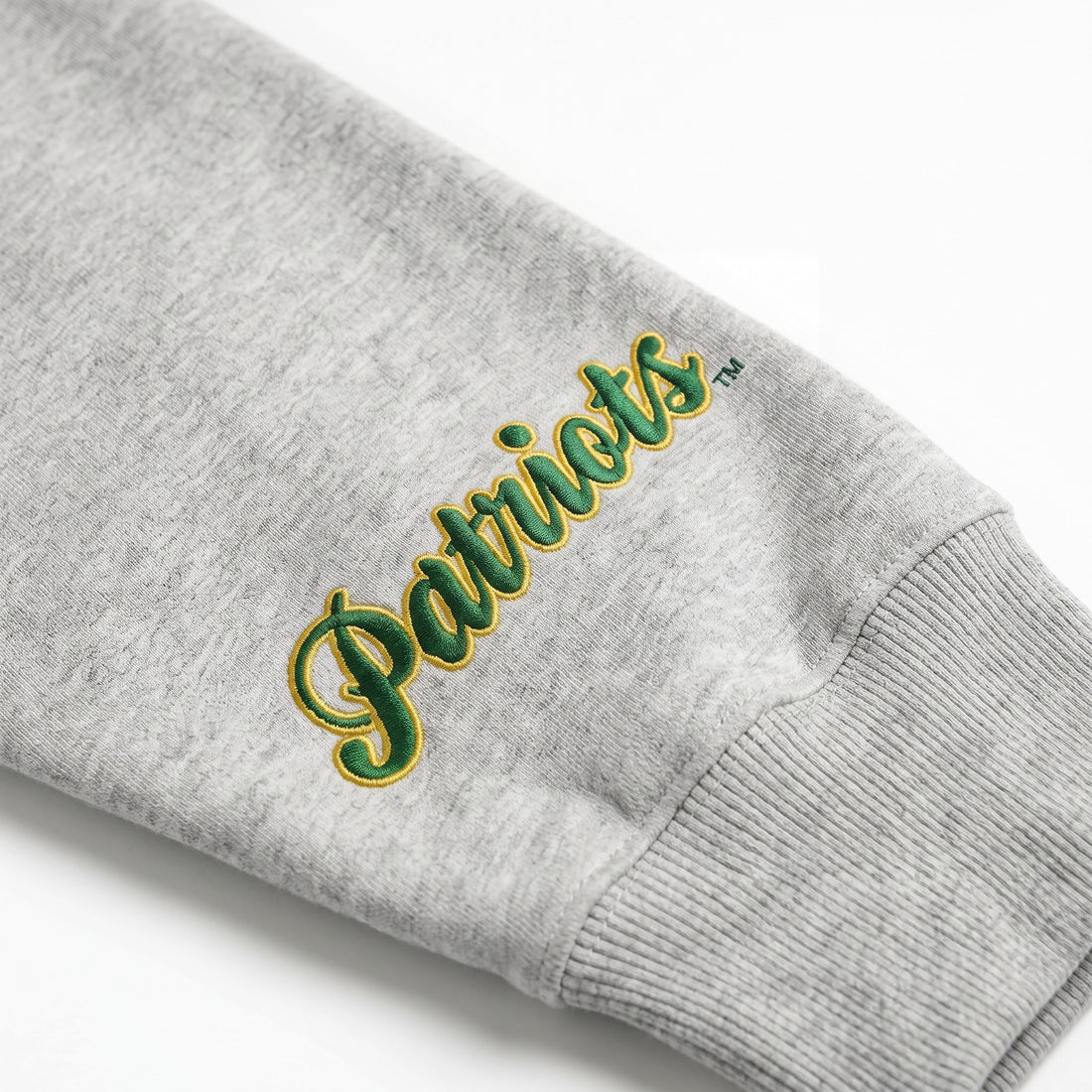 George Mason Sideline Mockneck sleeve logo detail