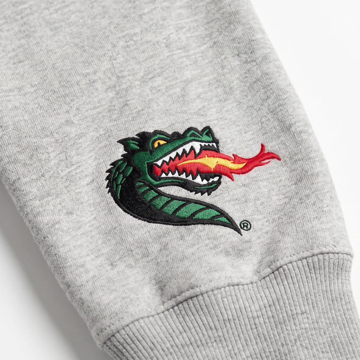 UAB Sideline Mockneck sleeve logo detail
