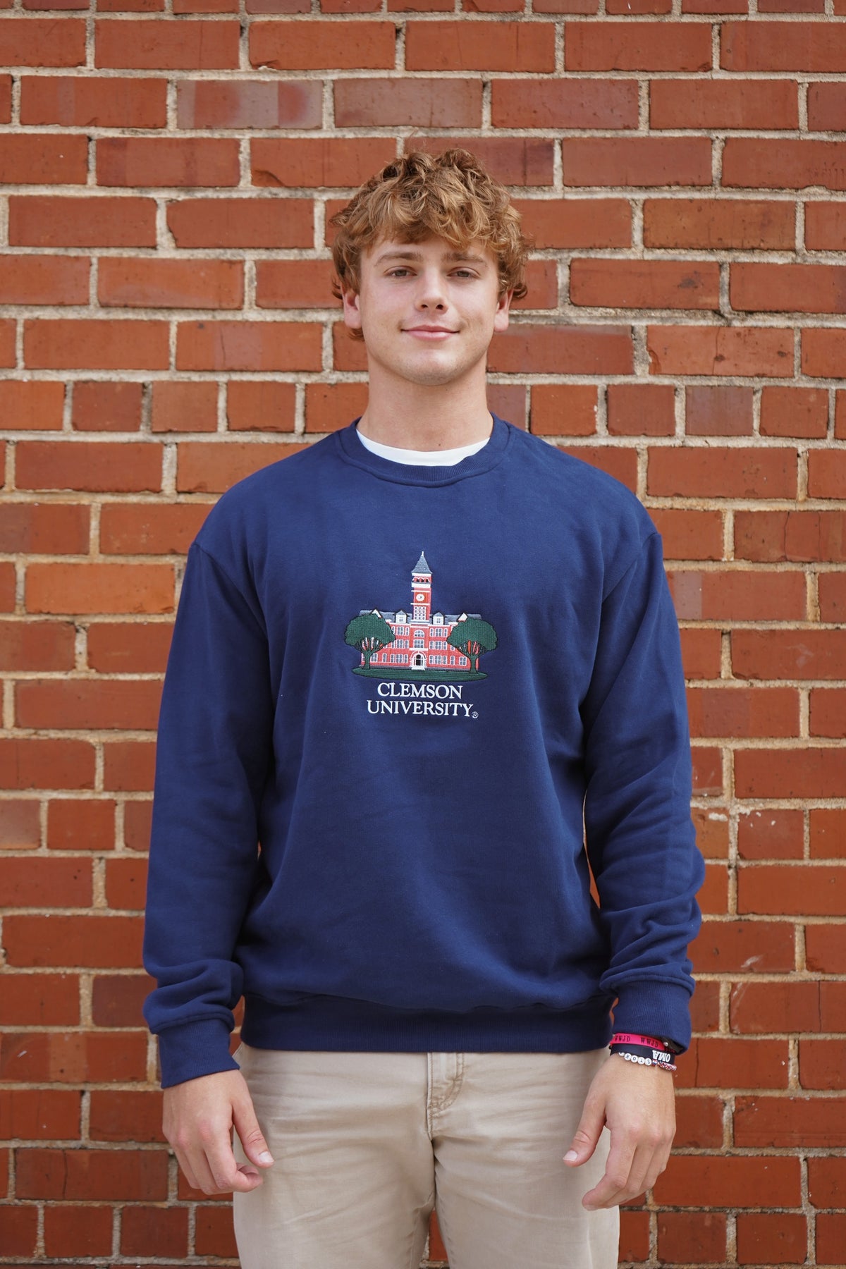 Florida State Crewneck fit photo | Stokes is 6'3" wearing XL
