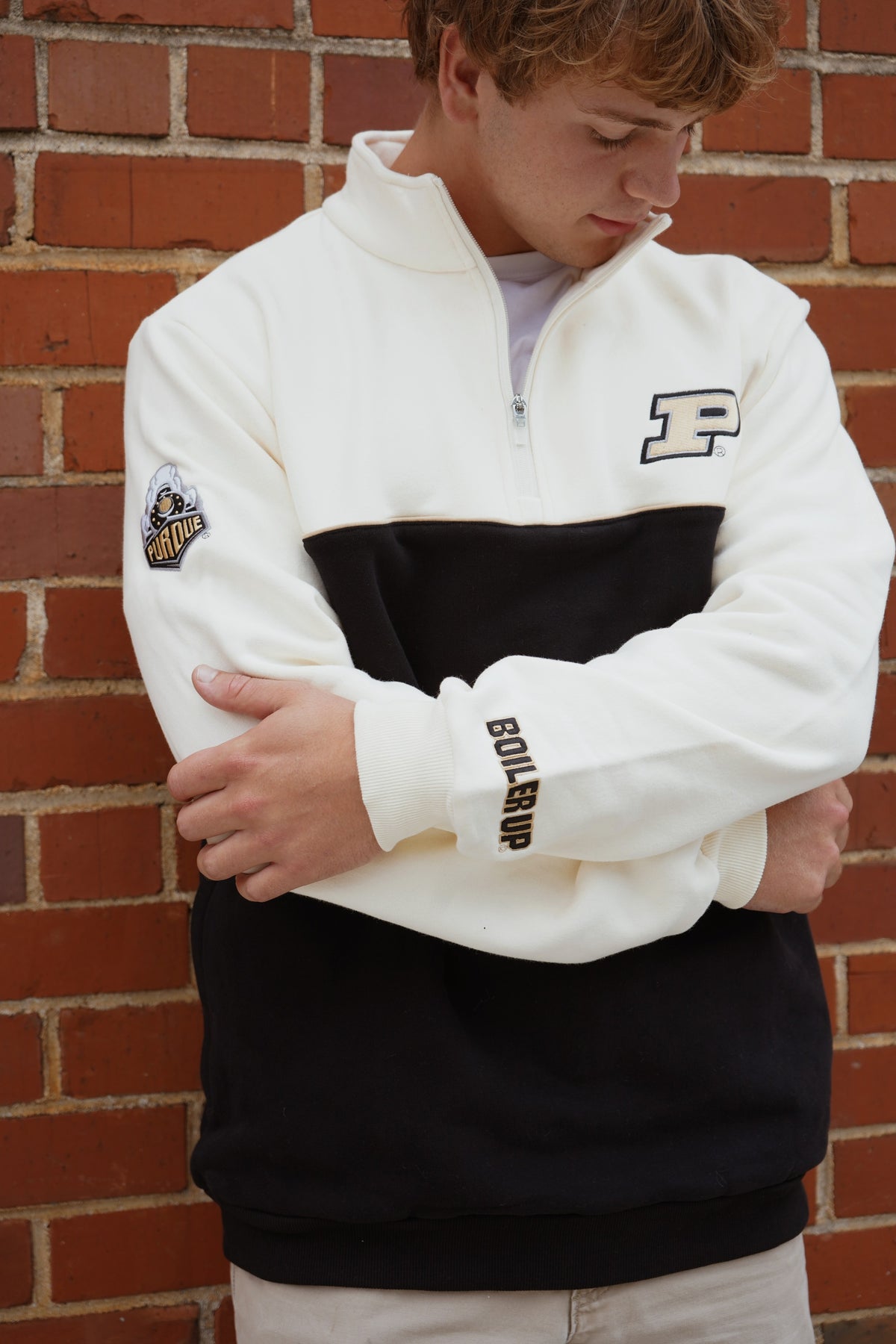 LSU Quarter Zip fit photo | Stokes is 6'3" wearing XL